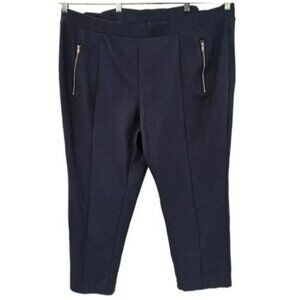 Sky's the Limit Blue Ponte Knit Pull-On Pants Womens Plus Size 22W Work Dressy